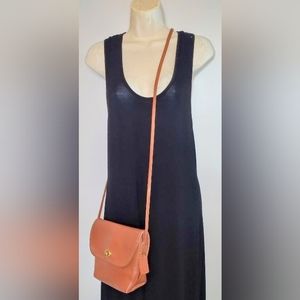 COACH VINTAGE LEATHER BRITISH TAN QUINCY CROSSBODY BAG #9919!